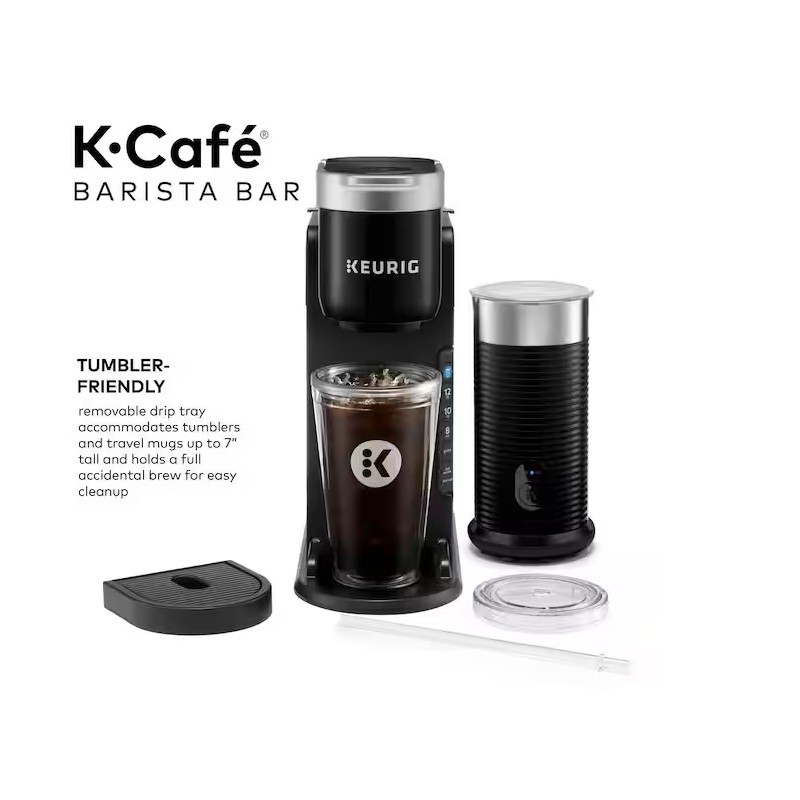 K-Café Barista Bar Single Serve Coffee Maker and Frother - (Black)