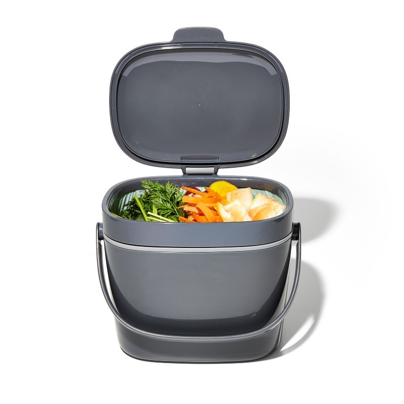 GG Easy-Clean Compost Bin - Charcoal - 1.75Gal/6.62L