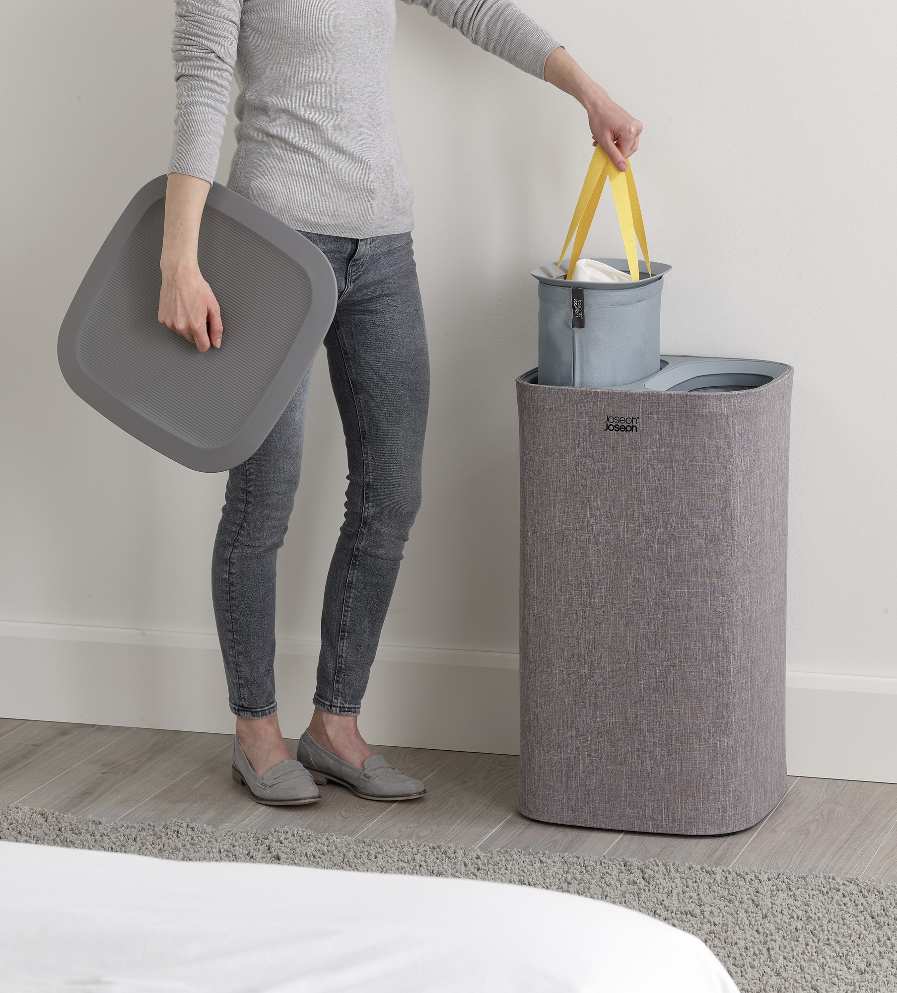 Tota 60-Liter Laundry Separation Basket - (Grey)