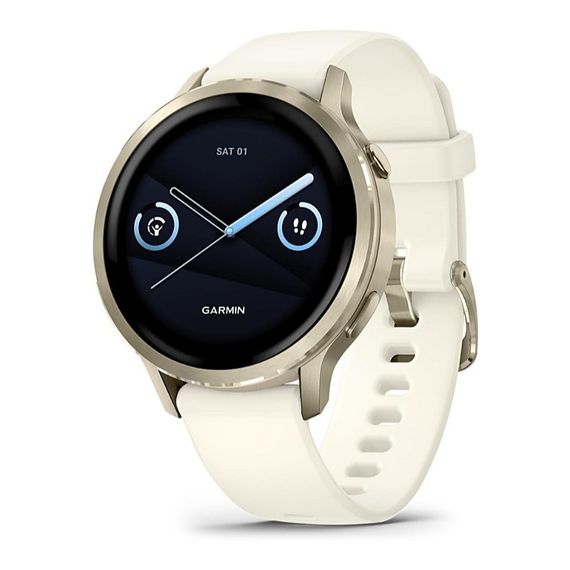 Venu 4 - 41mm Lunar Gold with Bone Silicone Band