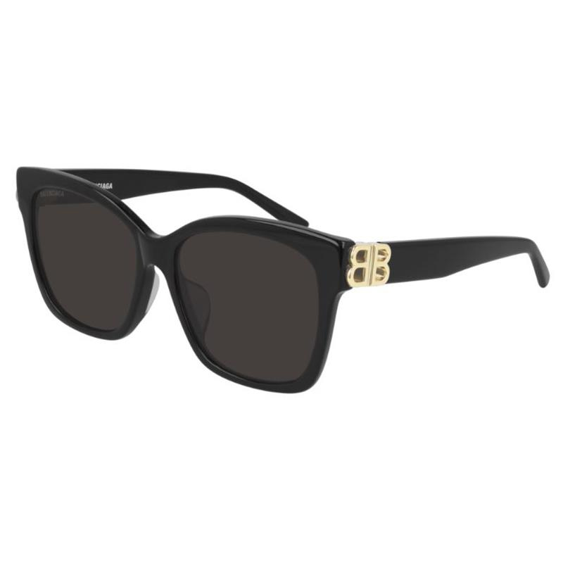 Women's Shiny Black Cat Eye Sunglasses