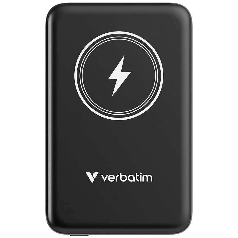 Black 10000 mAh Charge 'n' Go Magnetic Wireless Power Bank