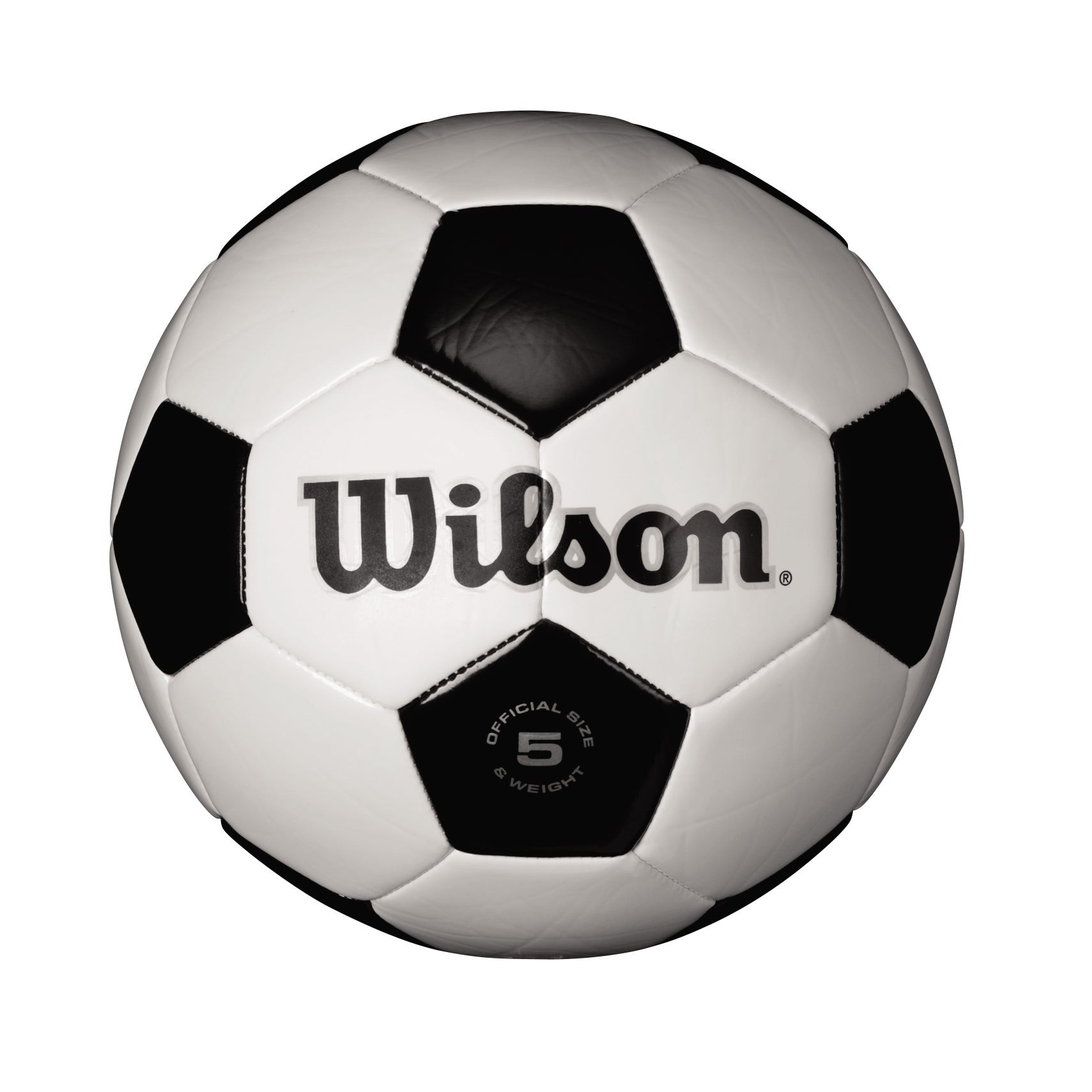 Traditional Black & White Soccer Ball Size 5 - Deflated