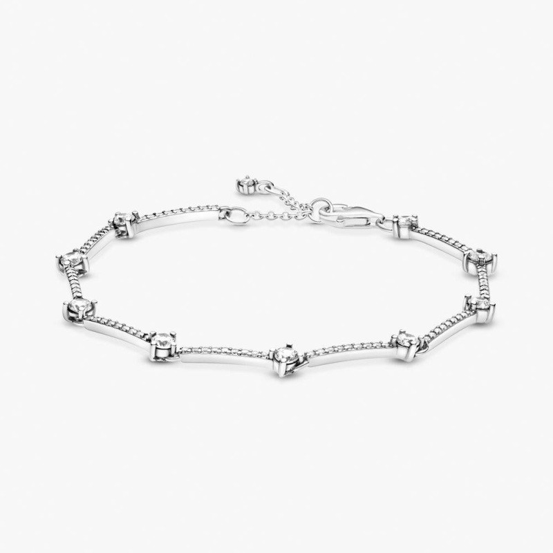 Sparkling Pavé Bars Bracelet Size 18