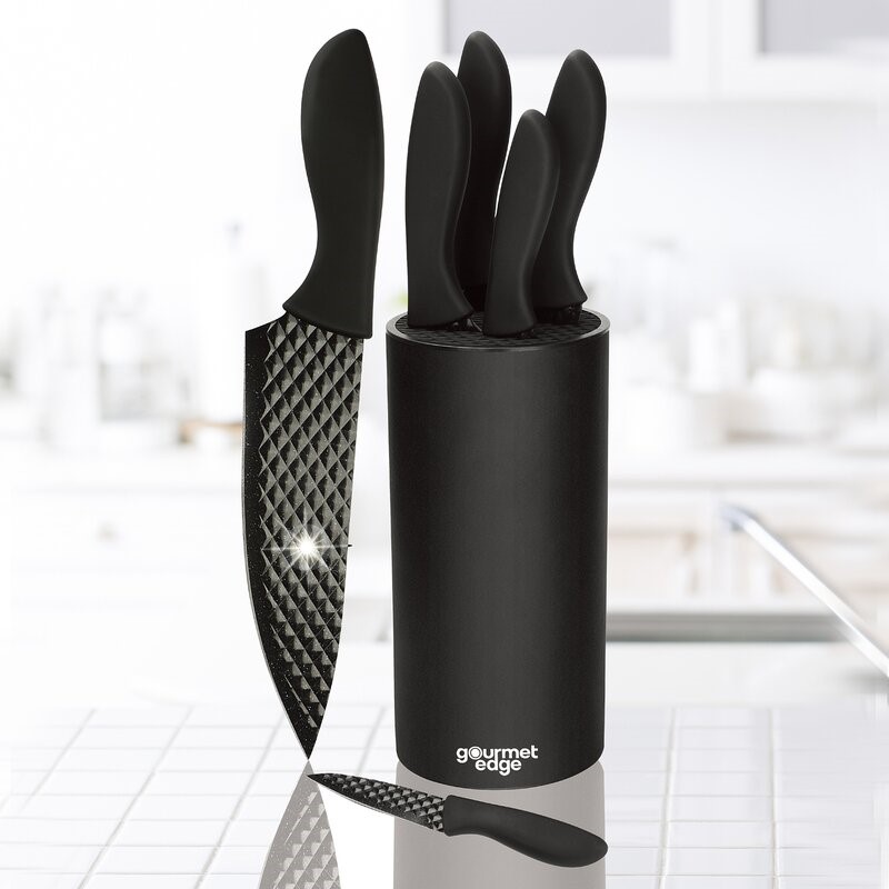 7 - Piece Dual Diamond Non-stick Knife Set