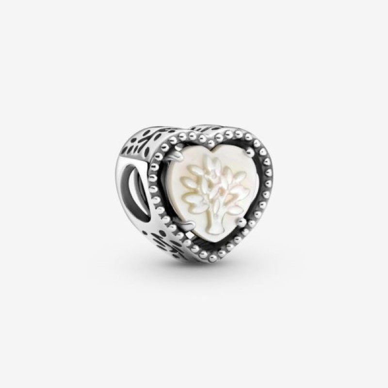 Openwork Heart and Family Tree Charm
