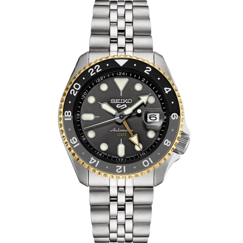 Mens 5 Sports Automatic Black Dial Watch