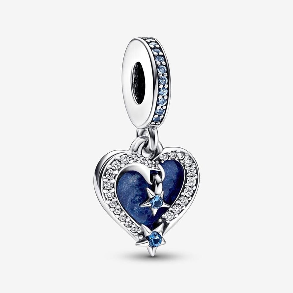 Celestial Shooting Star Heart Dangle Charm