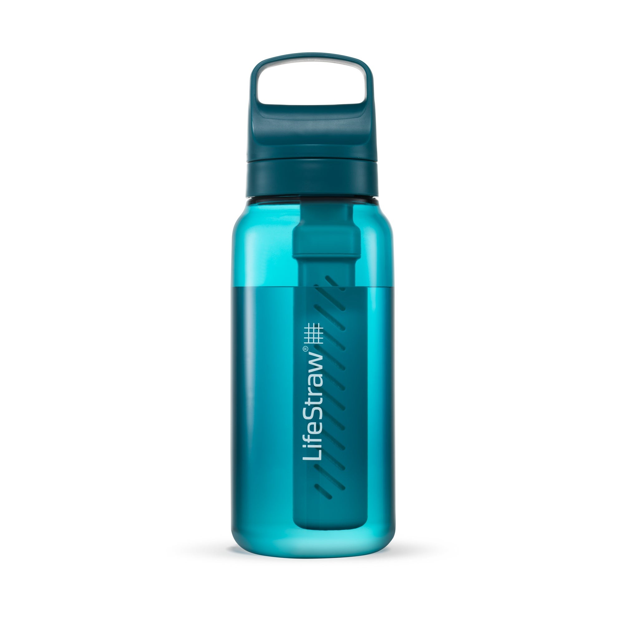 LifeStraw Go 1L Water Filter Bottle w/ Tritan Renew Laguna Teal