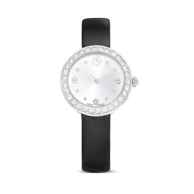 Matrix Tennis watch, Swiss Made, Leather strap, Black, Stainless Steel