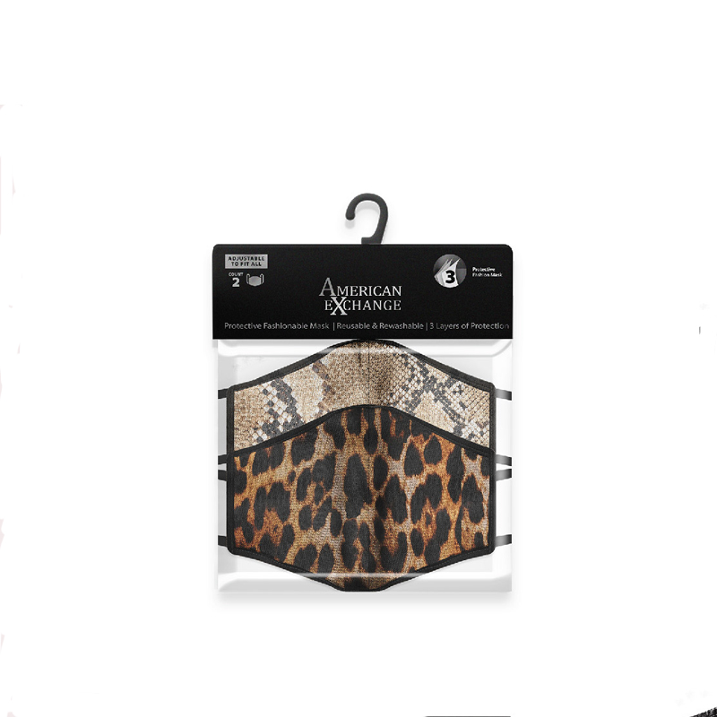 Face Mask Animal Print - (2 Pack)