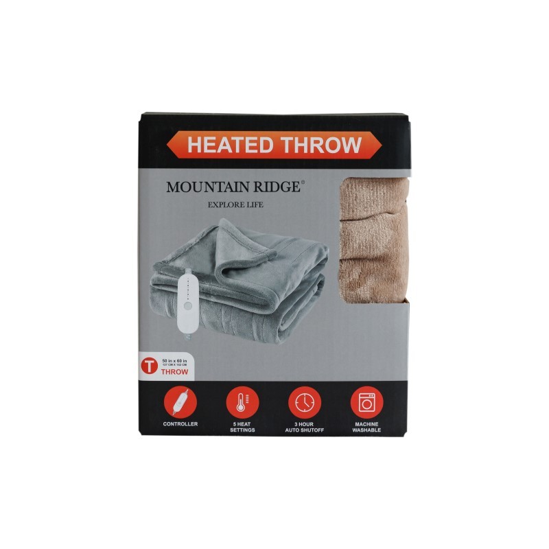 Heated Taupe 50x60 MP Throw