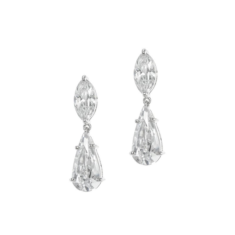 CZ by Kenneth Jay Lane Double Drop Marquis Earrings