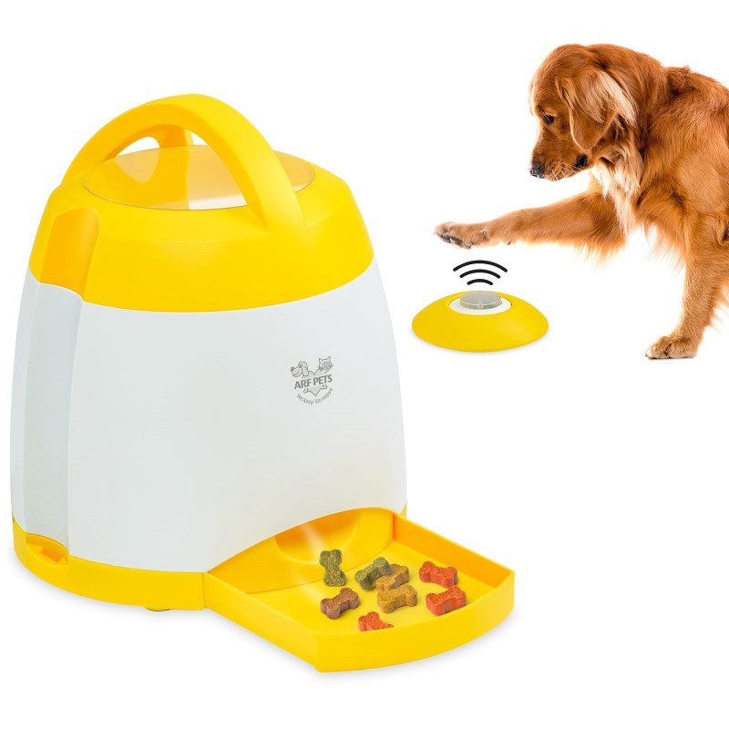 Dog Treat Dispenser with Button Dog Memory Training Toy Promotes Exercise