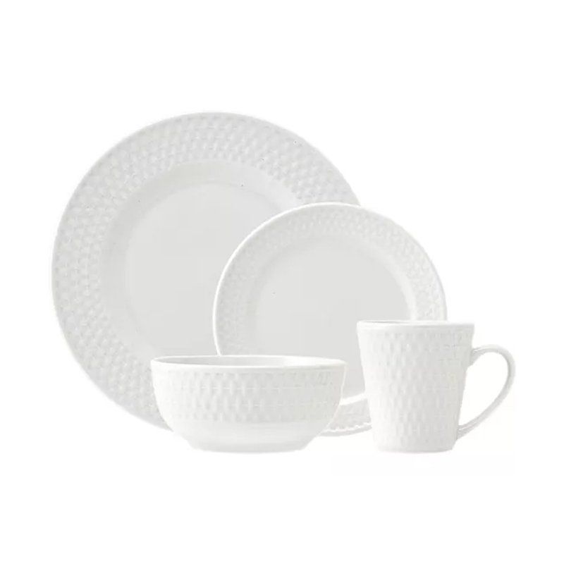 36 - Piece Fossette Porcelain Dinnerset