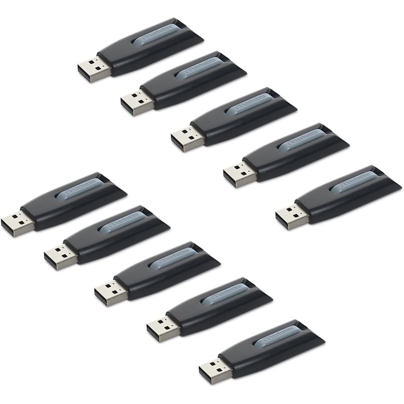 32GB Store 'n’ Go V3 USB 3.2 Gen 1 Flash Drive – 10pk Business Bulk – Gray