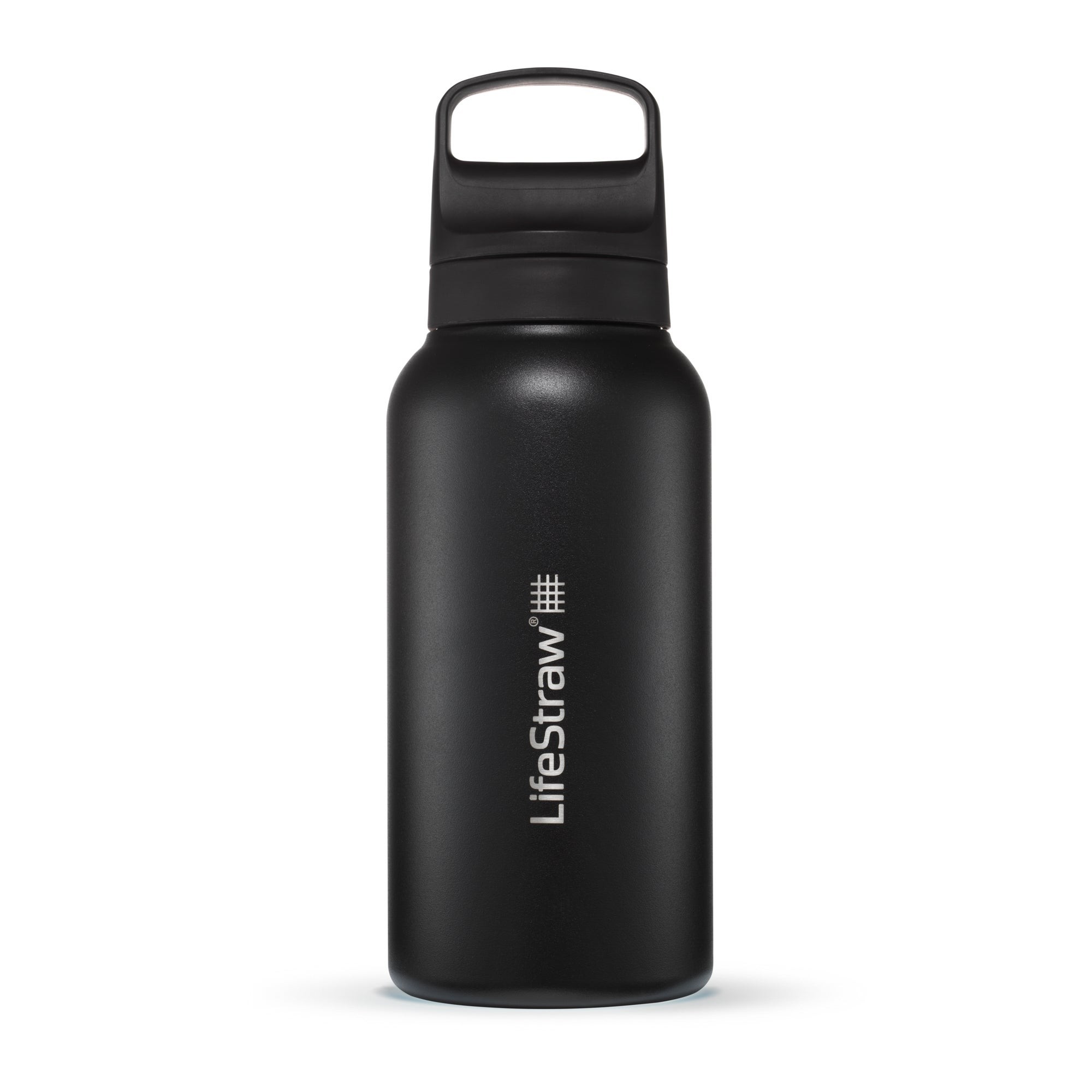 LifeStraw Go 1L Stainless Steel Filtered Water Bottle Nordic Noir