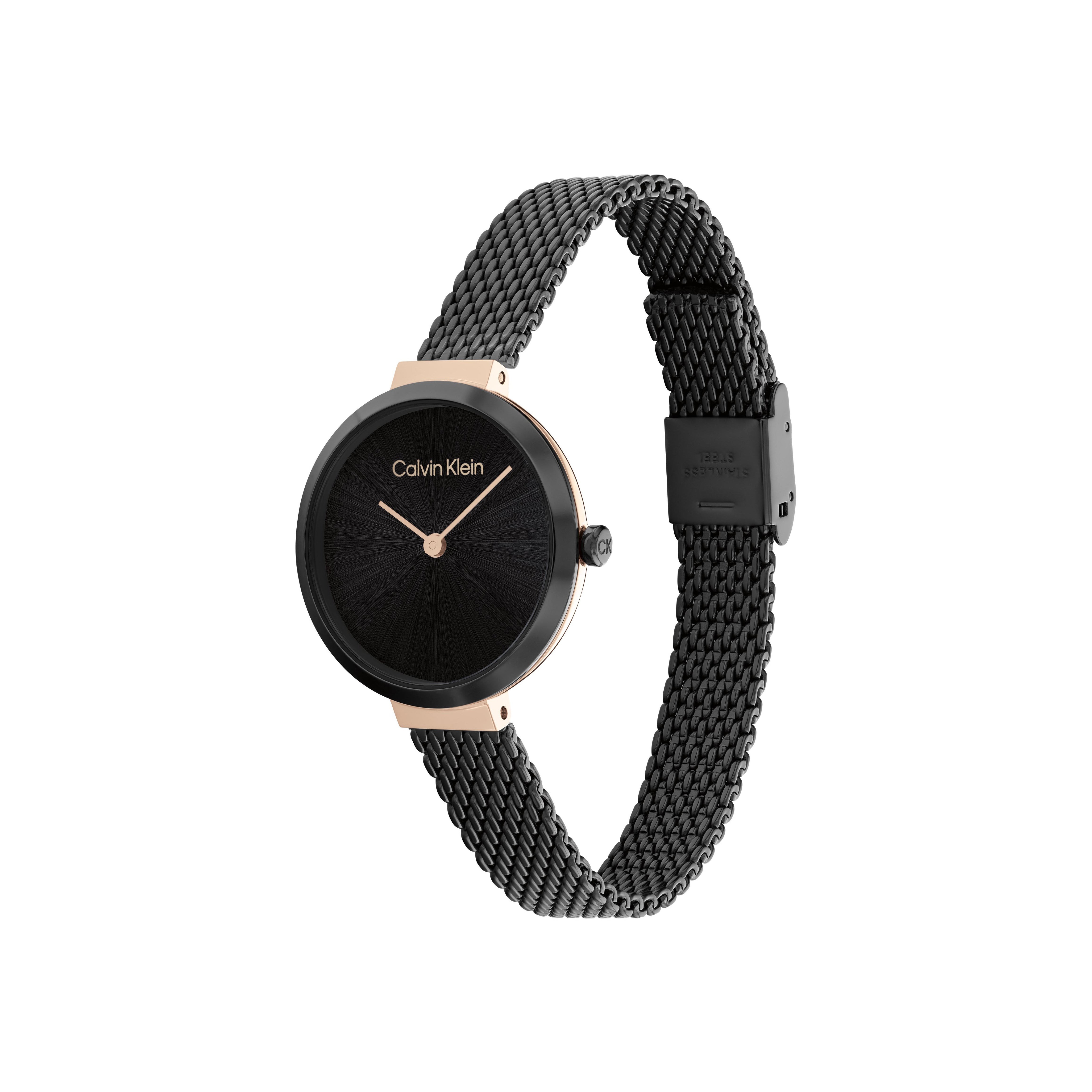 Black mesh watch womens on sale