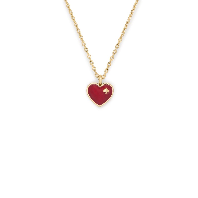 Heart Spade pendant Red