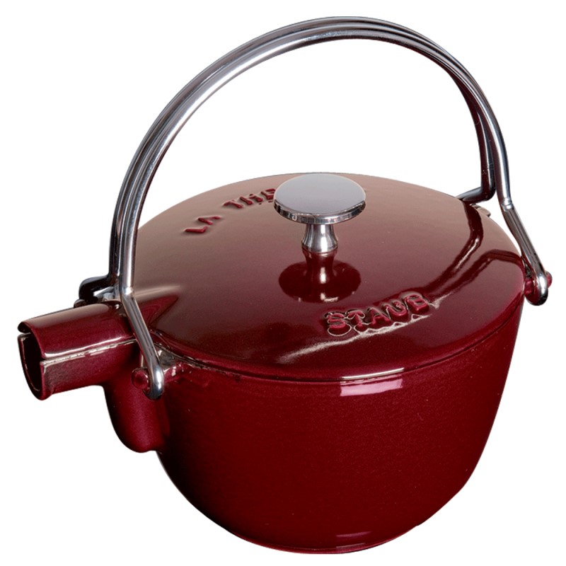 1 - Quart Staub Round Tea Kettle - (Grenadine)