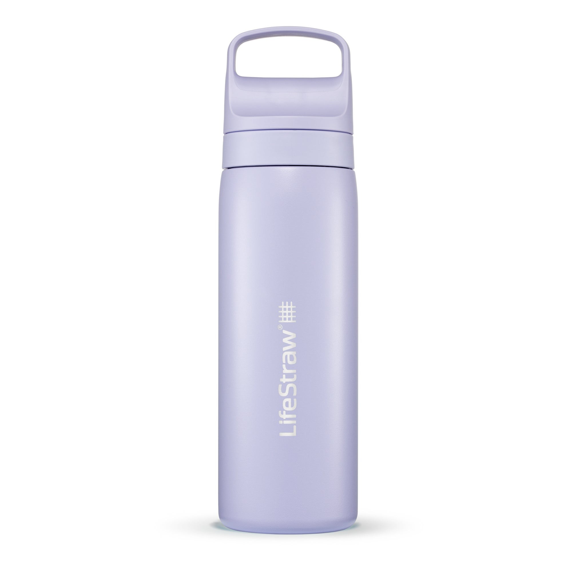 LifeStraw Go 18oz Stainless Steel Water Filter Bottle Provence Purple