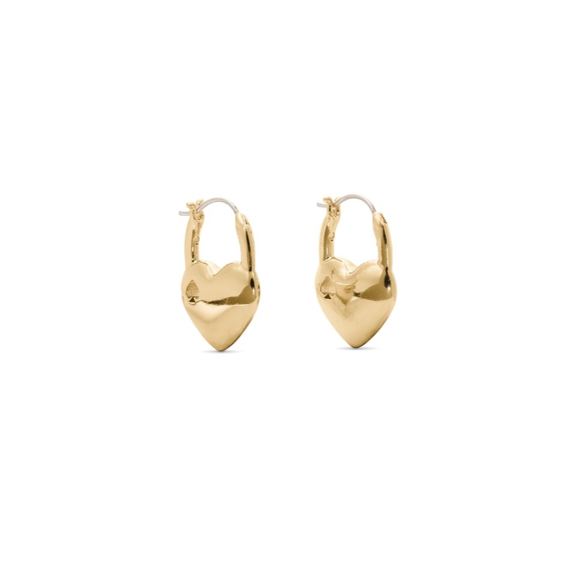Heart Spade huggies Gold