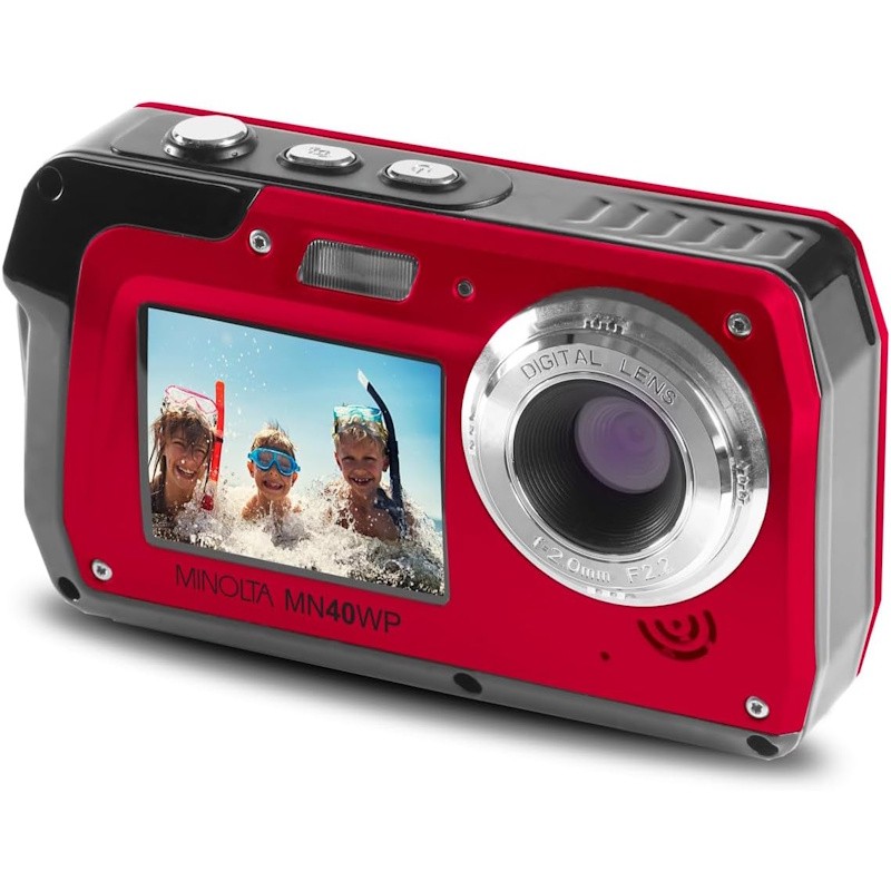 48MP Dual Screen Waterproof Digital Camera - (Red)