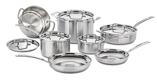 Cuisinart MultiClad Pro Triple Ply Stainless 12-Piece Cookware Set