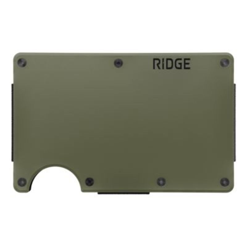 Aluminum Wallet - Matte Olive - Cash Strap