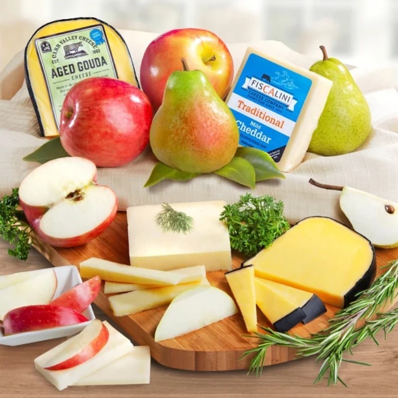 Fresh Fruit & Cheese Gourmet Gift Box