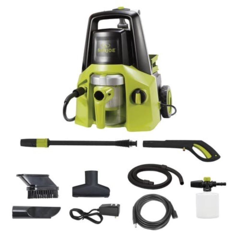 2-in-1 Electric Pressure Washer w/Wet/Dry Vacuum System
