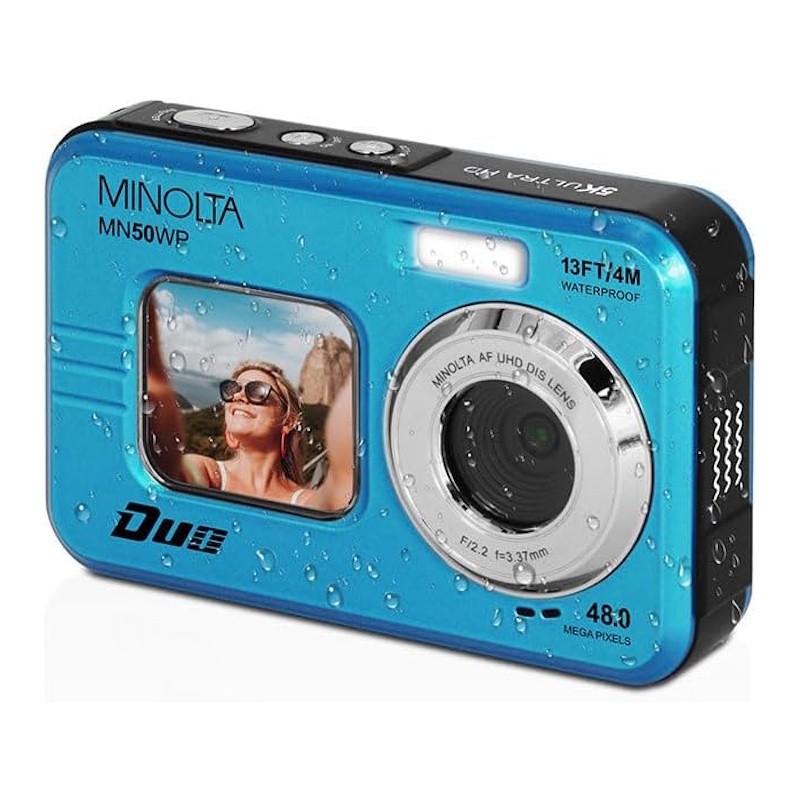 48MP Autofocus 5K UHD Waterproof Camera - (Blue)